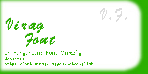 virag font business card